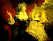 Sir Joshua Reynolds georgiana, duchess of devonshire with her daughter France oil painting artist